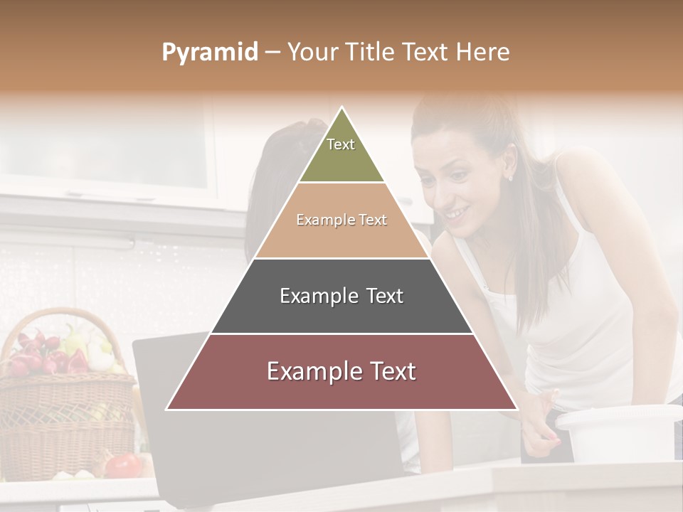 Domestic Kitchen Fresh Food Laughing PowerPoint Template