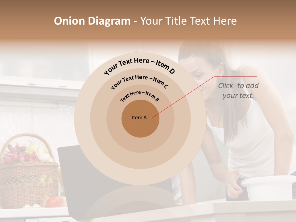 Domestic Kitchen Fresh Food Laughing PowerPoint Template