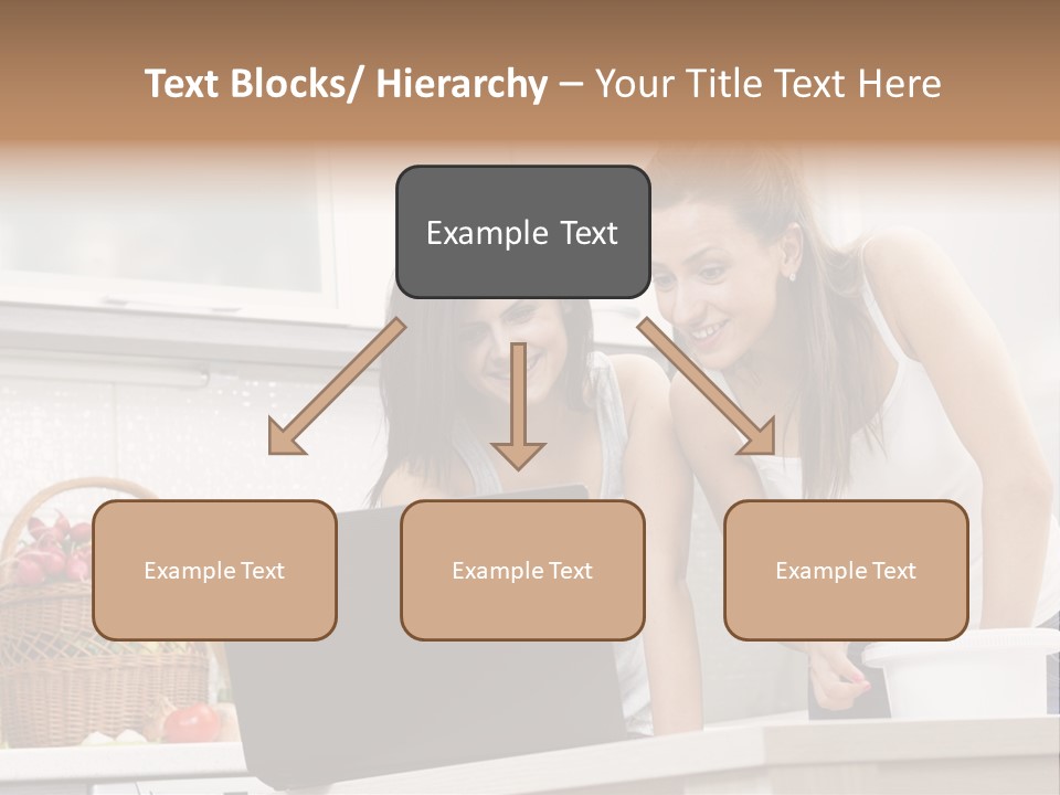 Domestic Kitchen Fresh Food Laughing PowerPoint Template
