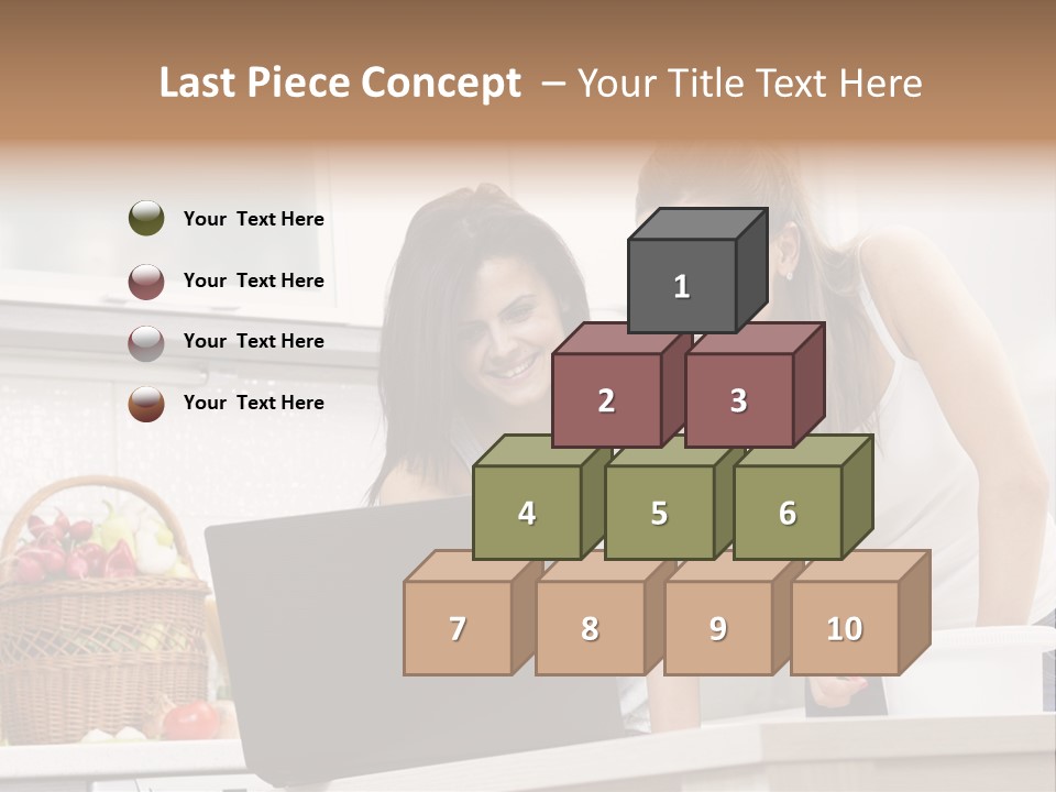 Domestic Kitchen Fresh Food Laughing PowerPoint Template