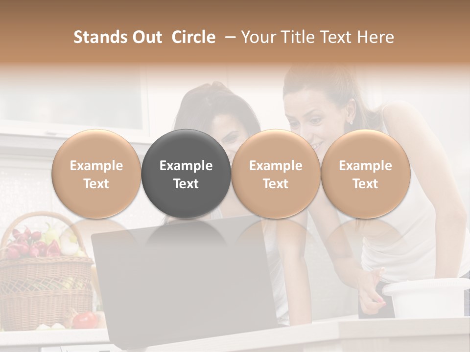 Domestic Kitchen Fresh Food Laughing PowerPoint Template