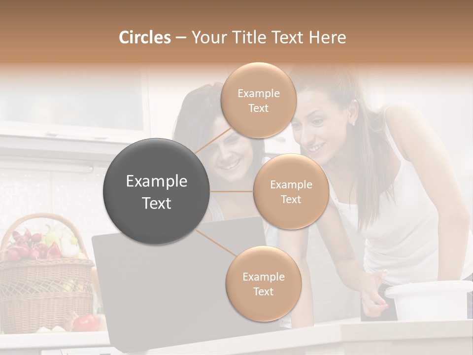 Domestic Kitchen Fresh Food Laughing PowerPoint Template