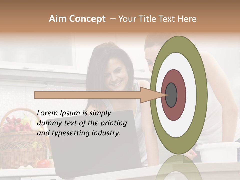 Domestic Kitchen Fresh Food Laughing PowerPoint Template