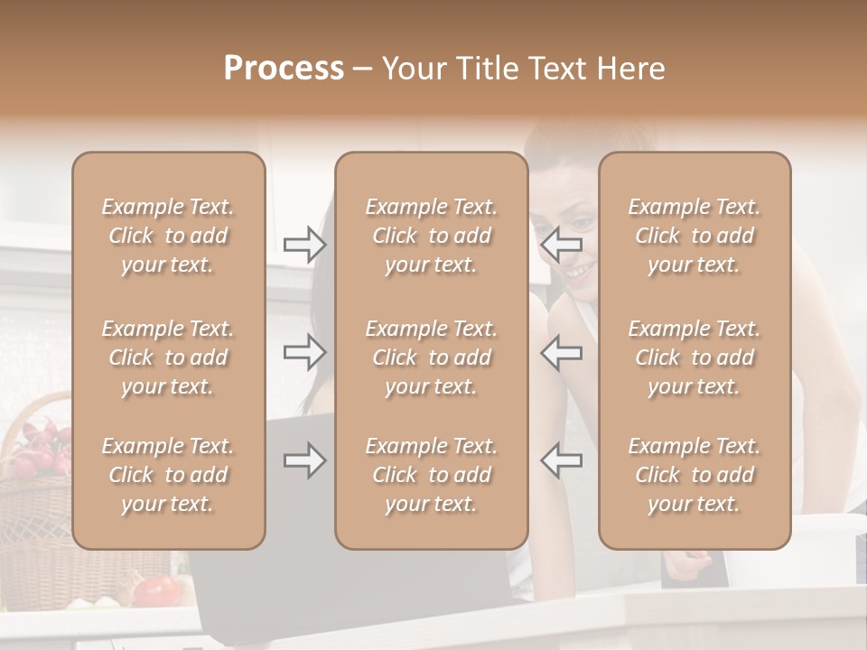 Domestic Kitchen Fresh Food Laughing PowerPoint Template