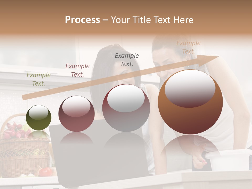 Domestic Kitchen Fresh Food Laughing PowerPoint Template