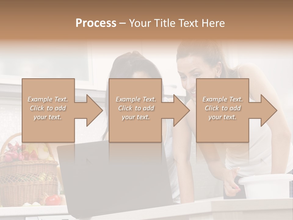 Domestic Kitchen Fresh Food Laughing PowerPoint Template