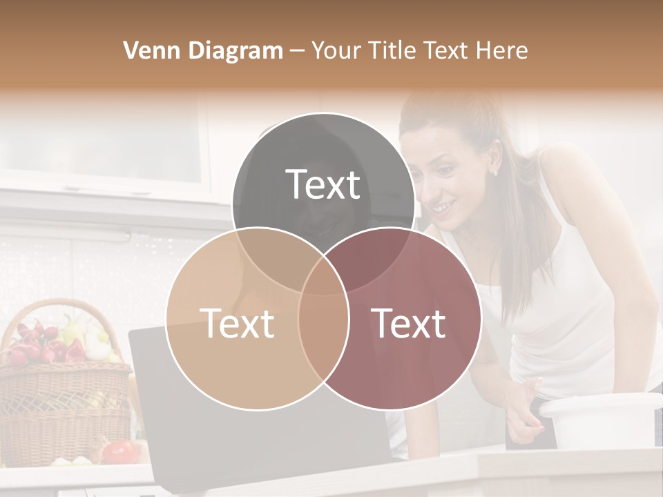 Domestic Kitchen Fresh Food Laughing PowerPoint Template