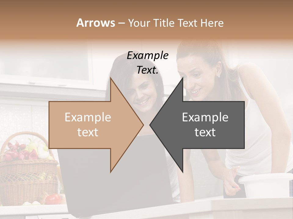 Domestic Kitchen Fresh Food Laughing PowerPoint Template