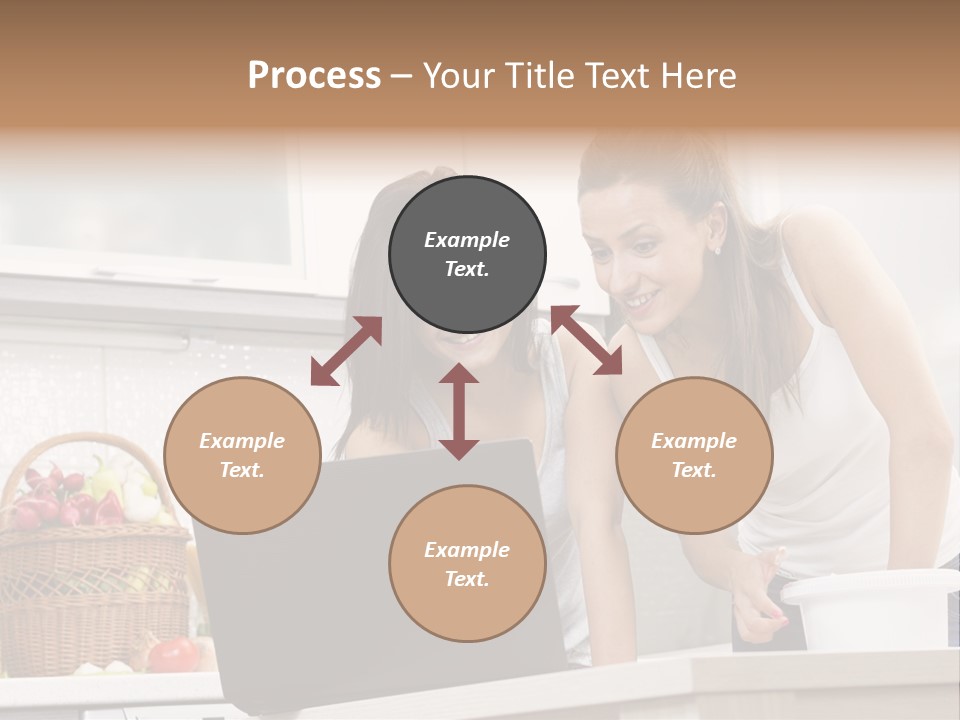 Domestic Kitchen Fresh Food Laughing PowerPoint Template