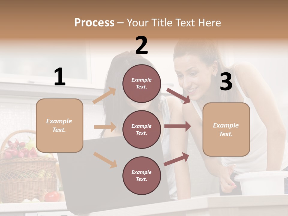 Domestic Kitchen Fresh Food Laughing PowerPoint Template