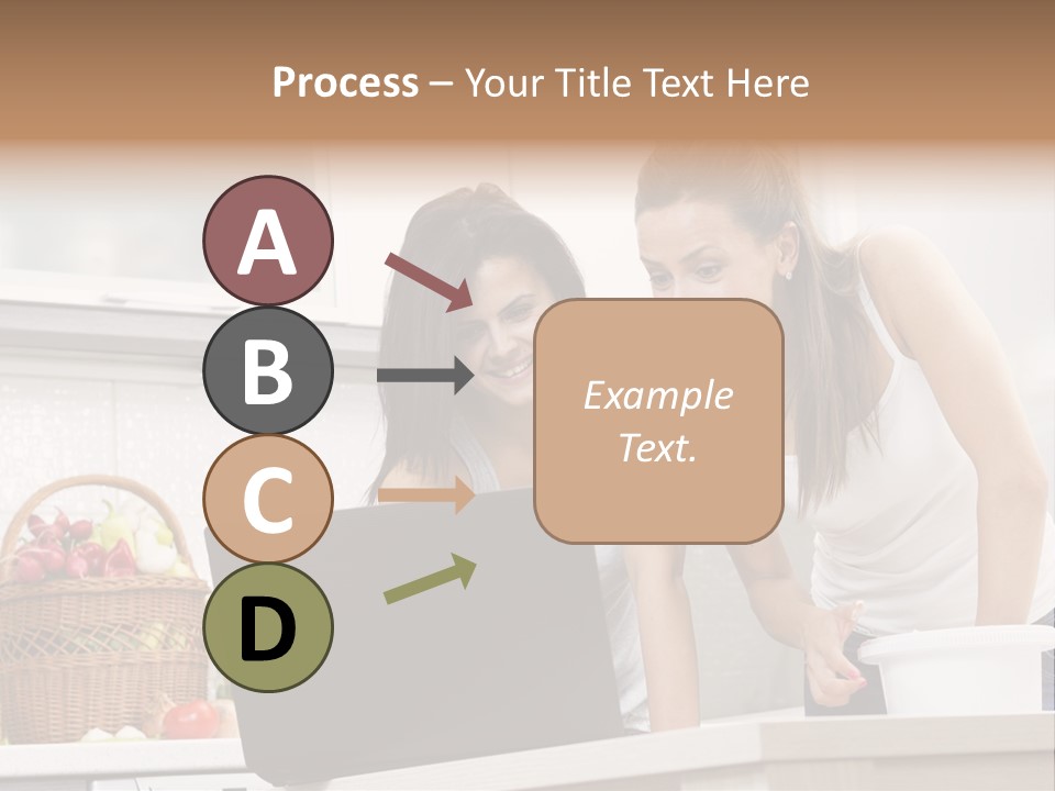 Domestic Kitchen Fresh Food Laughing PowerPoint Template