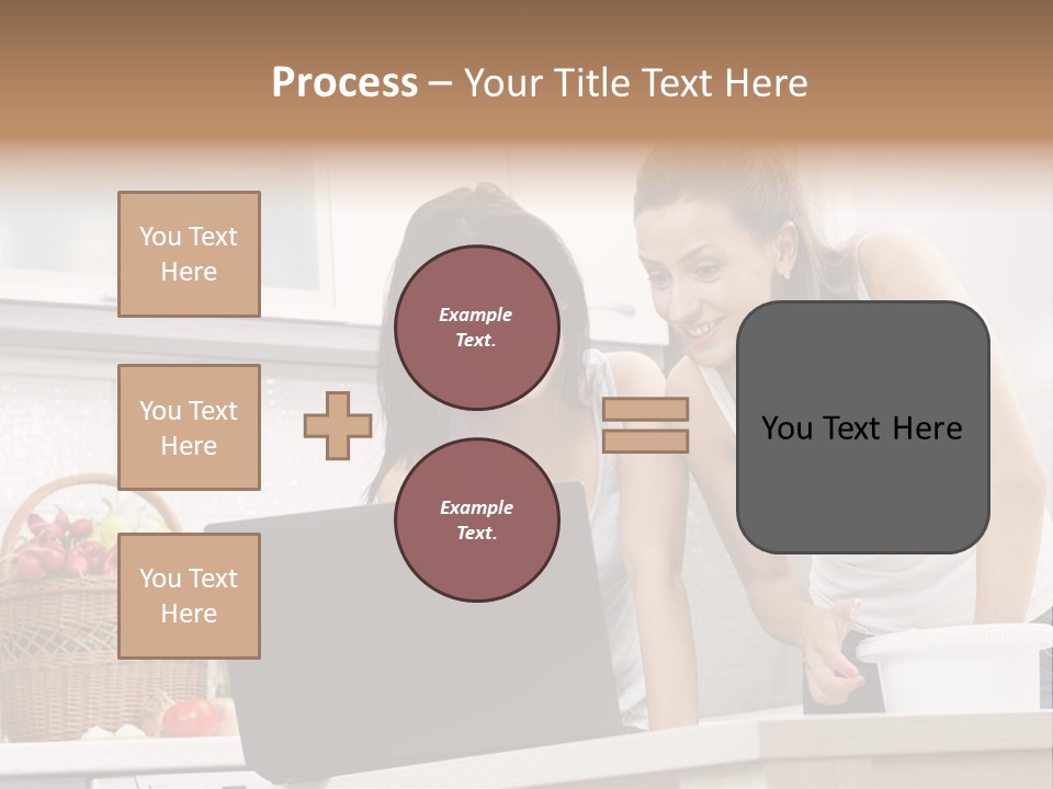 Domestic Kitchen Fresh Food Laughing PowerPoint Template