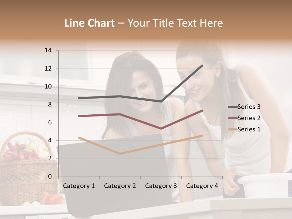 Domestic Kitchen Fresh Food Laughing PowerPoint Template