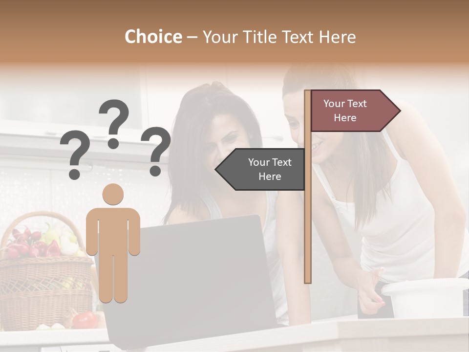 Domestic Kitchen Fresh Food Laughing PowerPoint Template