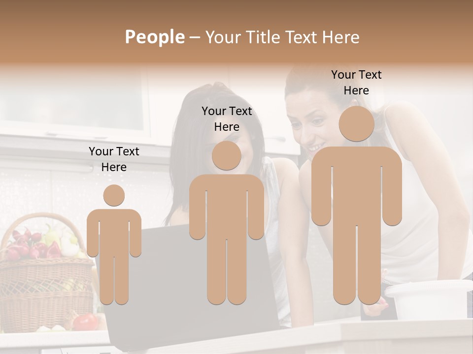 Domestic Kitchen Fresh Food Laughing PowerPoint Template