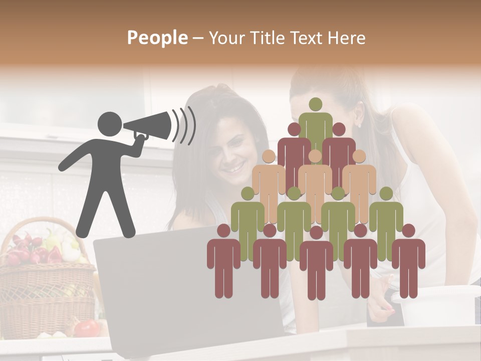 Domestic Kitchen Fresh Food Laughing PowerPoint Template