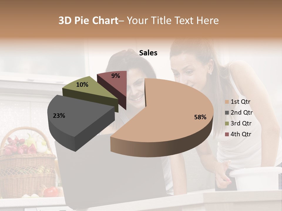 Domestic Kitchen Fresh Food Laughing PowerPoint Template