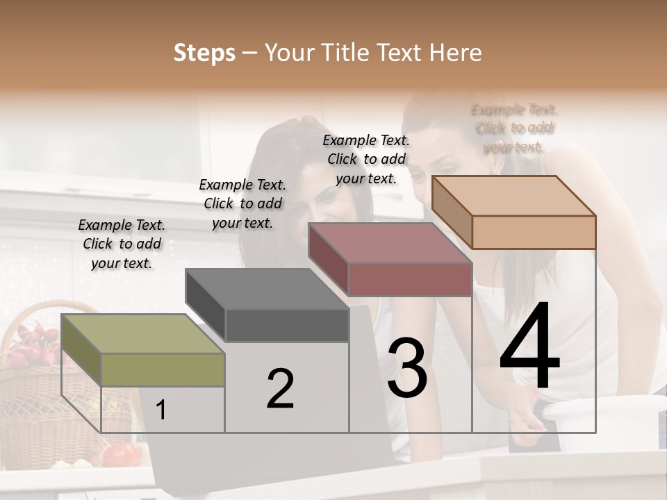 Domestic Kitchen Fresh Food Laughing PowerPoint Template