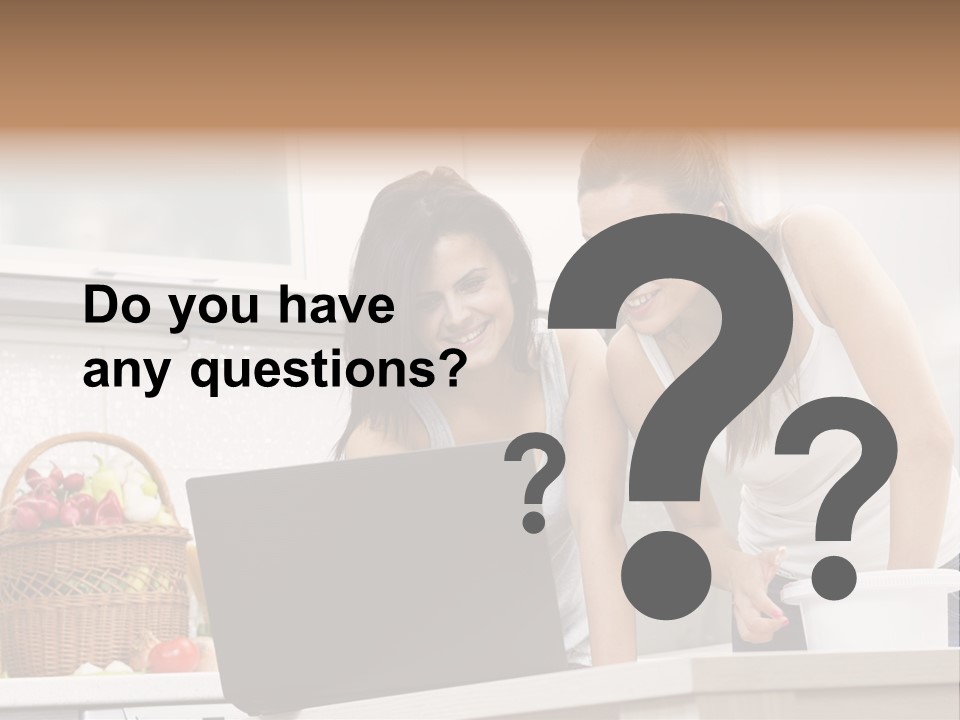 Domestic Kitchen Fresh Food Laughing PowerPoint Template