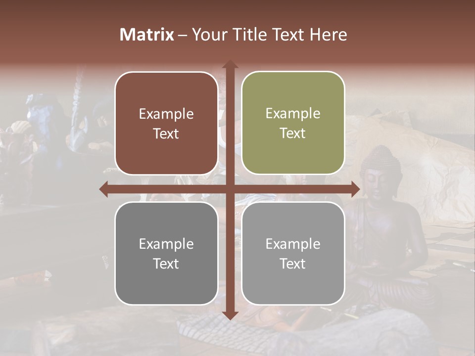 Handicraft Decoration Wood Engraving PowerPoint Template