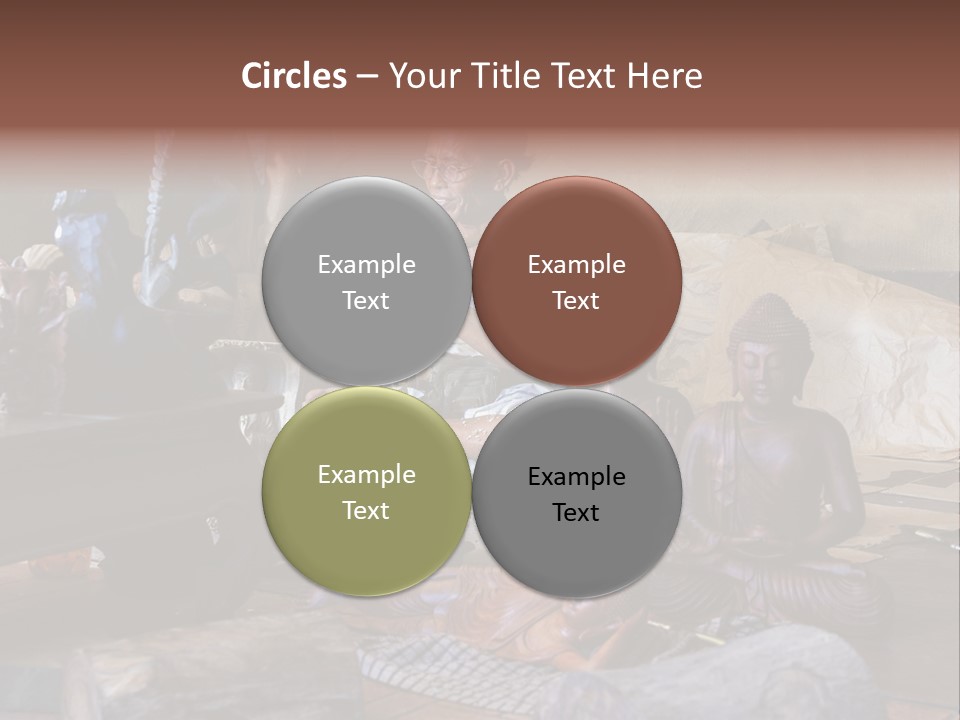 Handicraft Decoration Wood Engraving PowerPoint Template