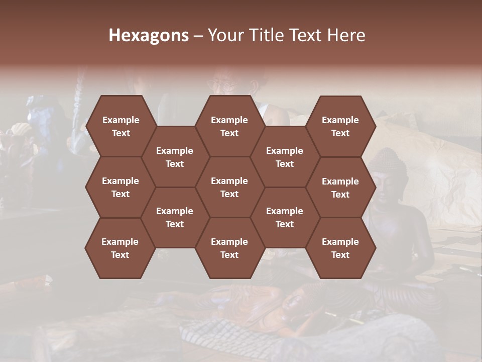 Handicraft Decoration Wood Engraving PowerPoint Template