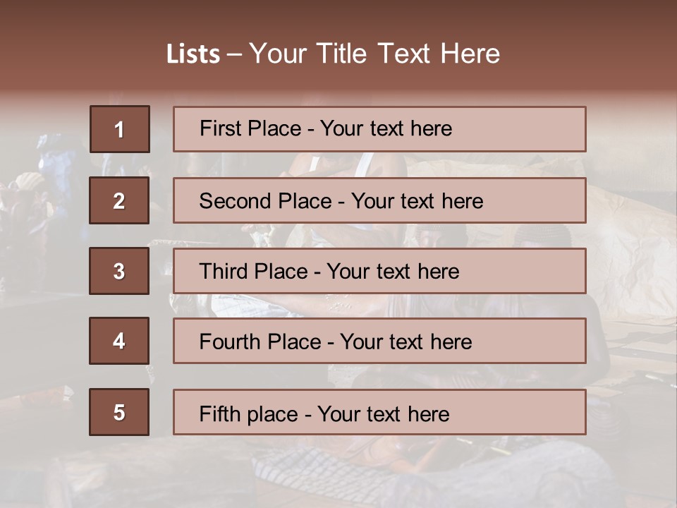 Handicraft Decoration Wood Engraving PowerPoint Template