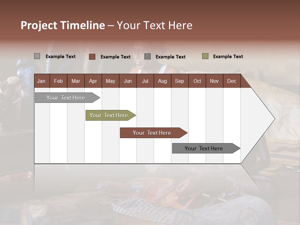 Handicraft Decoration Wood Engraving PowerPoint Template