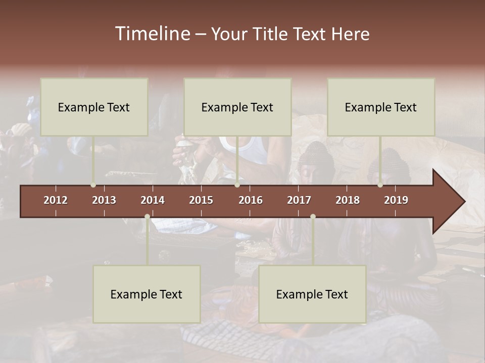 Handicraft Decoration Wood Engraving PowerPoint Template