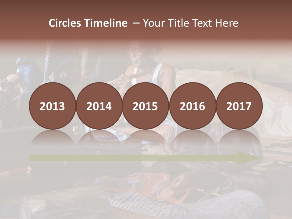 Handicraft Decoration Wood Engraving PowerPoint Template