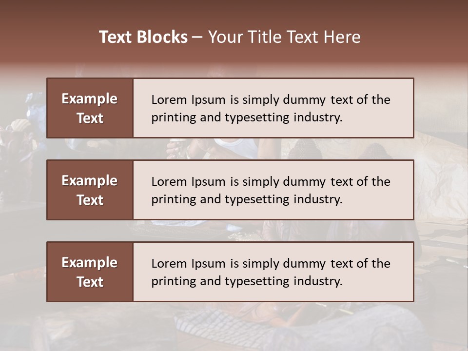 Handicraft Decoration Wood Engraving PowerPoint Template