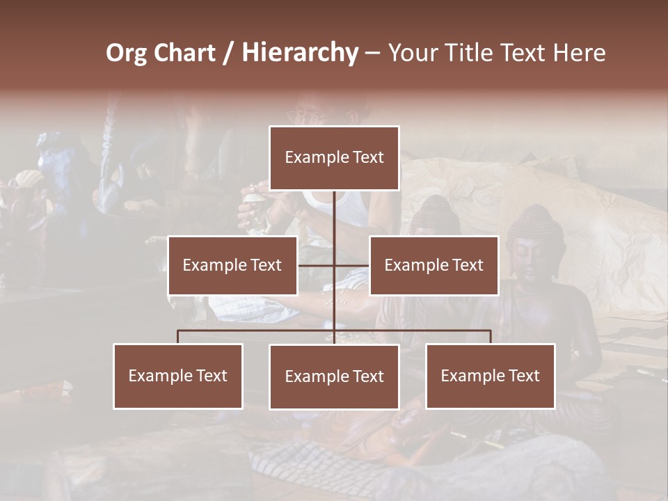 Handicraft Decoration Wood Engraving PowerPoint Template