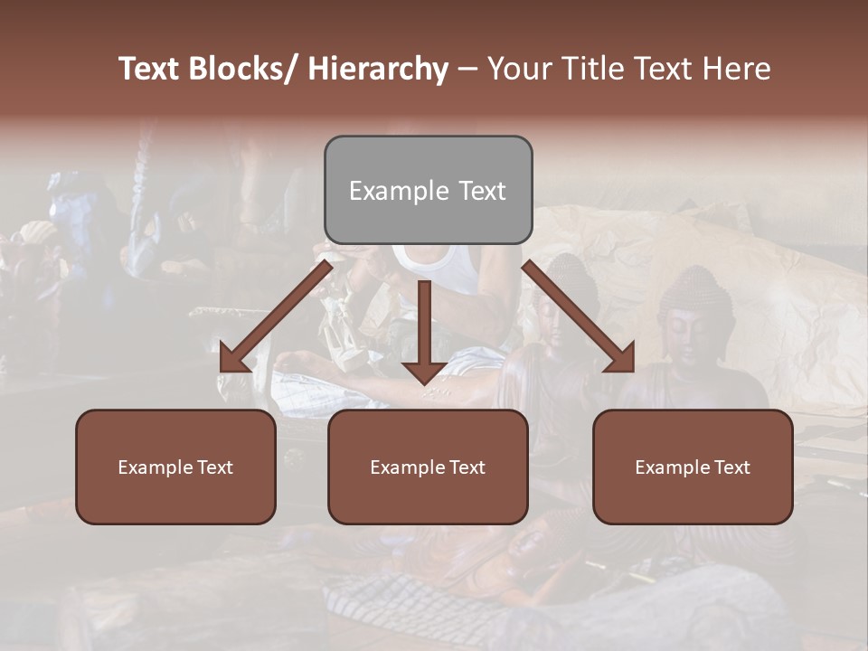 Handicraft Decoration Wood Engraving PowerPoint Template