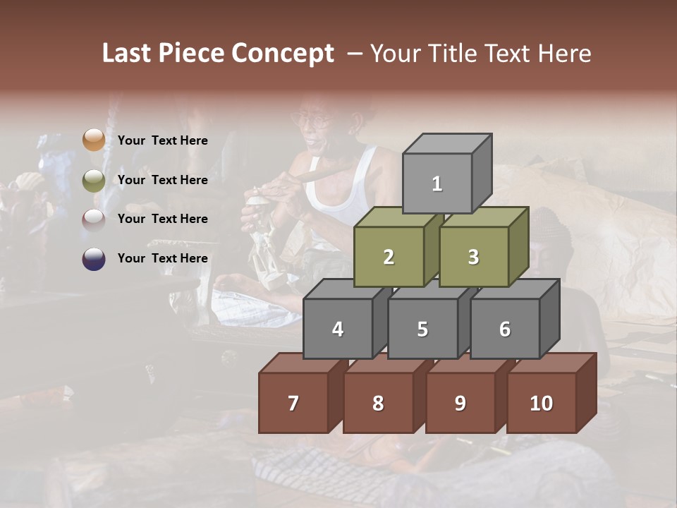 Handicraft Decoration Wood Engraving PowerPoint Template