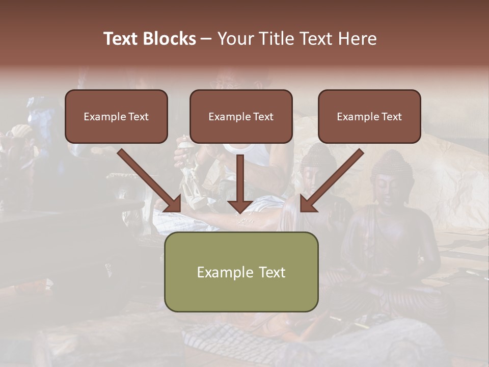 Handicraft Decoration Wood Engraving PowerPoint Template