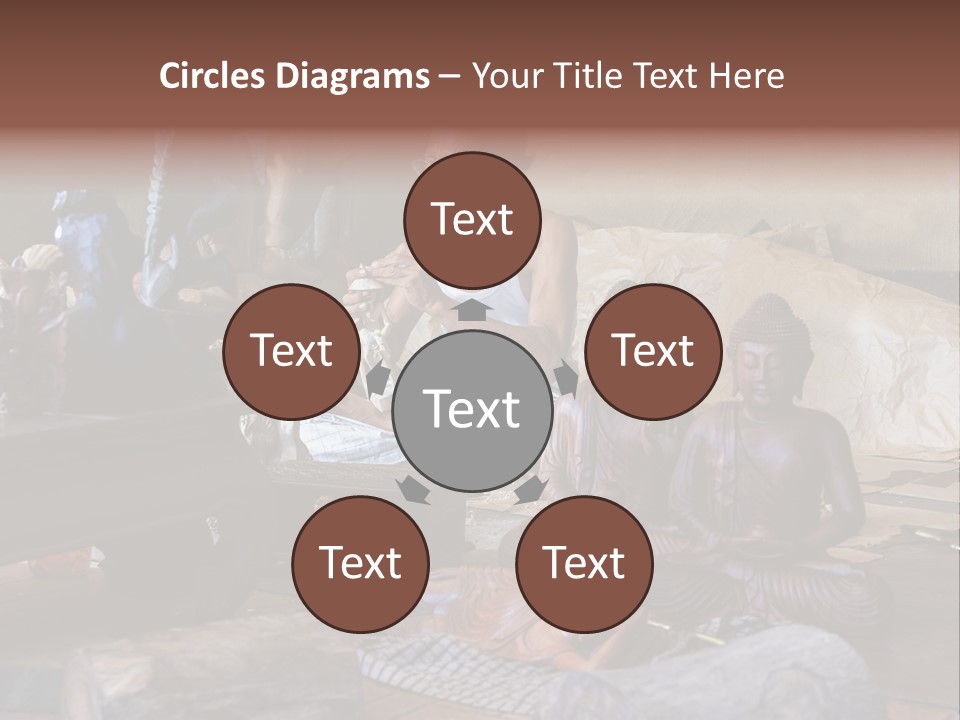 Handicraft Decoration Wood Engraving PowerPoint Template