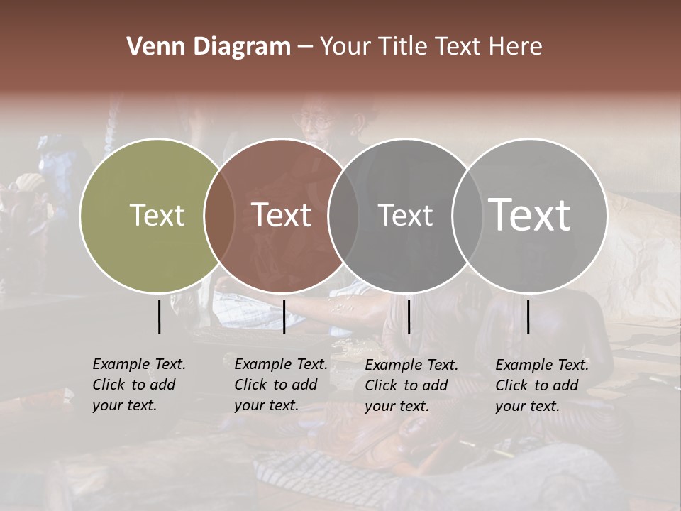 Handicraft Decoration Wood Engraving PowerPoint Template