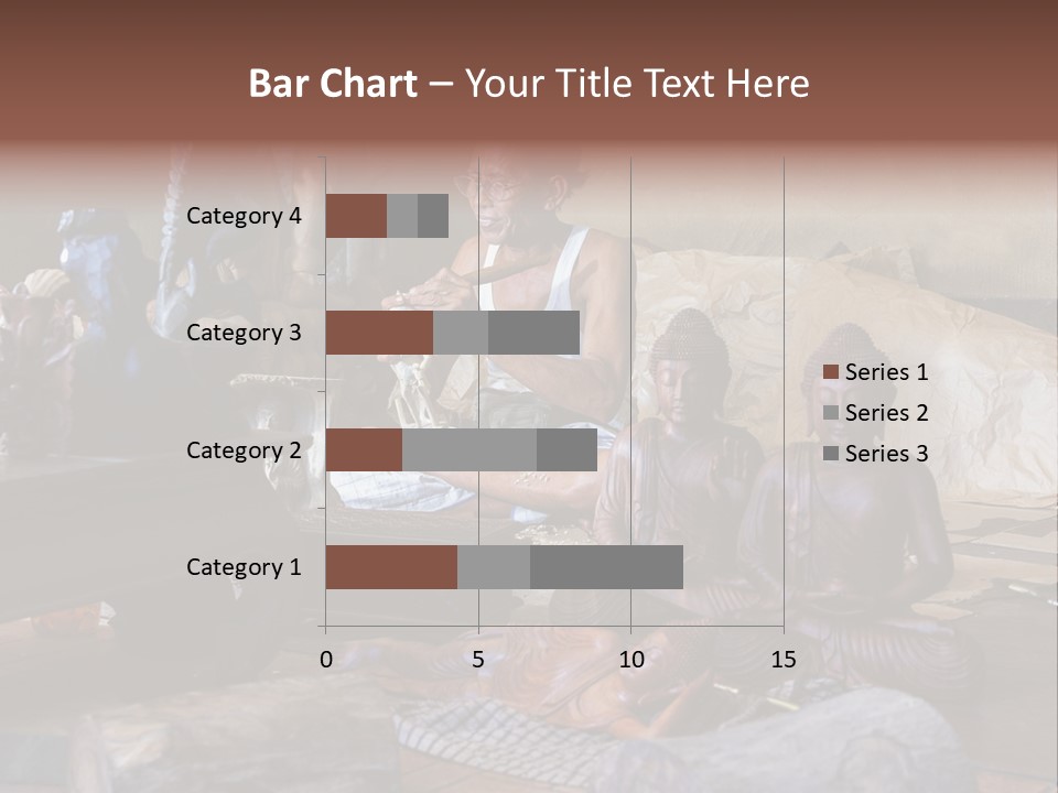 Handicraft Decoration Wood Engraving PowerPoint Template