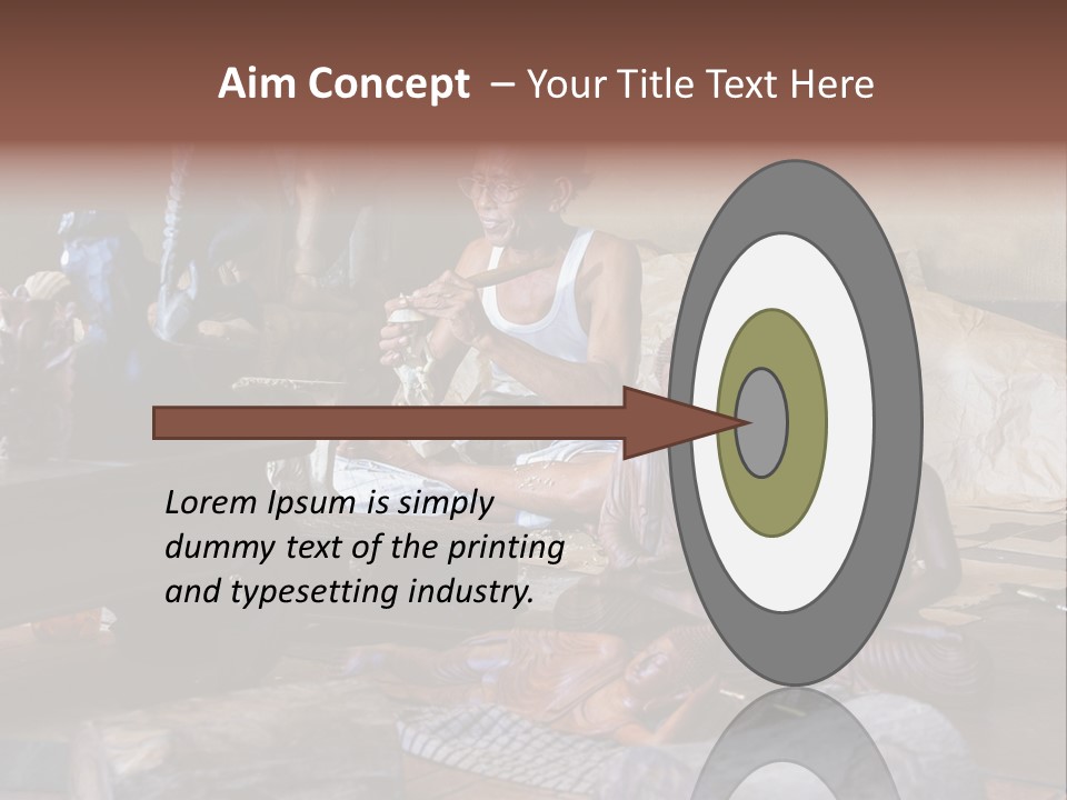 Handicraft Decoration Wood Engraving PowerPoint Template