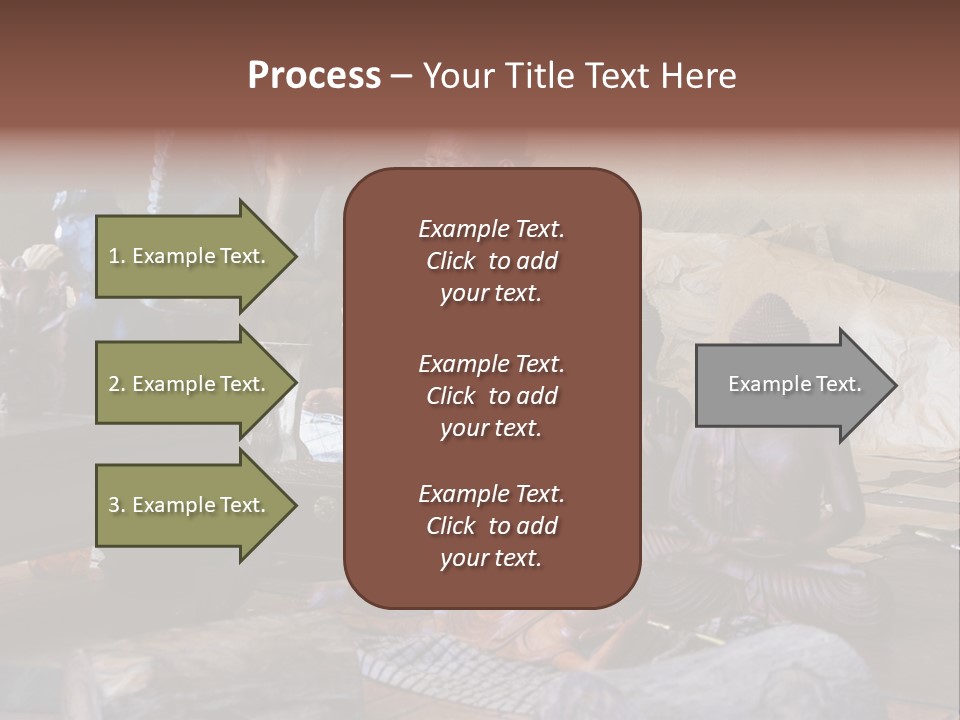 Handicraft Decoration Wood Engraving PowerPoint Template