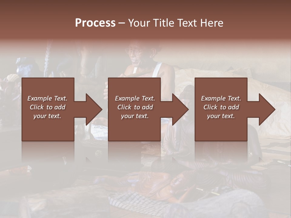 Handicraft Decoration Wood Engraving PowerPoint Template