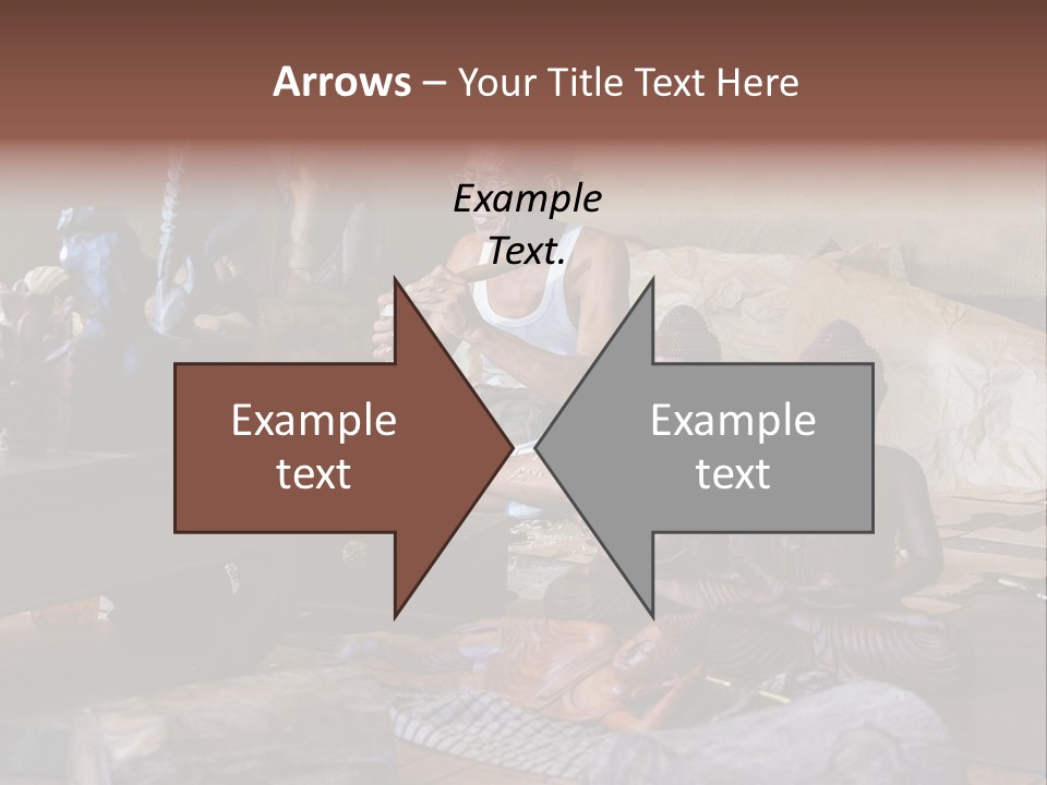 Handicraft Decoration Wood Engraving PowerPoint Template