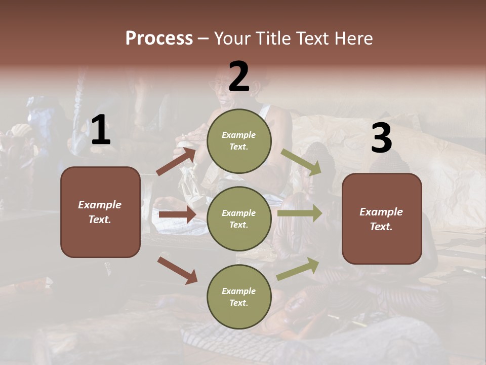 Handicraft Decoration Wood Engraving PowerPoint Template