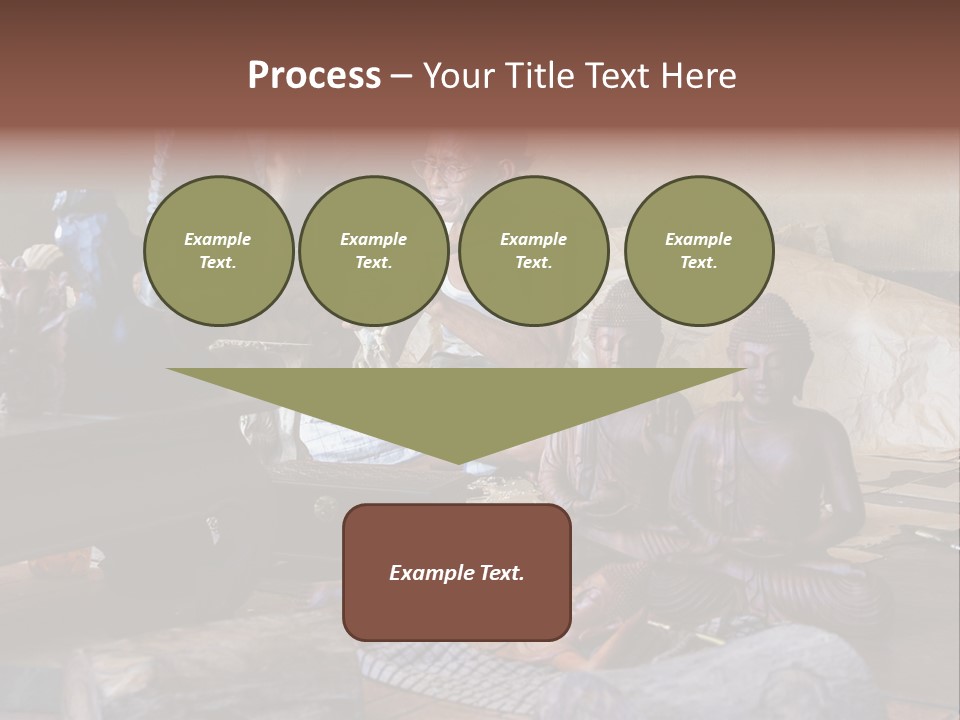 Handicraft Decoration Wood Engraving PowerPoint Template