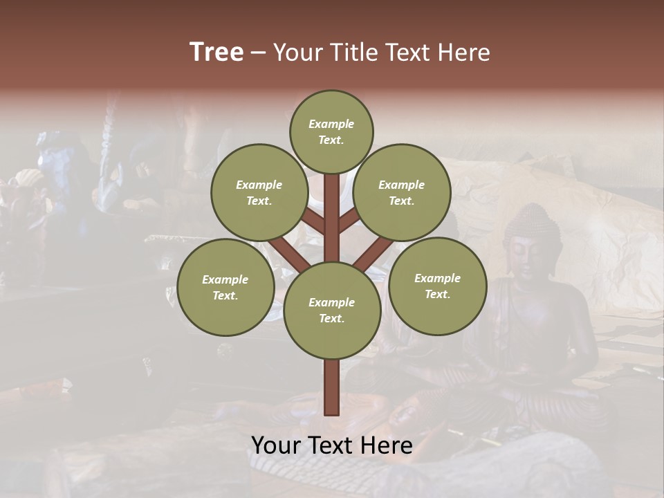 Handicraft Decoration Wood Engraving PowerPoint Template