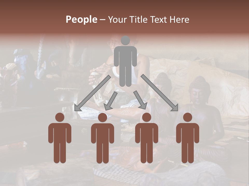 Handicraft Decoration Wood Engraving PowerPoint Template