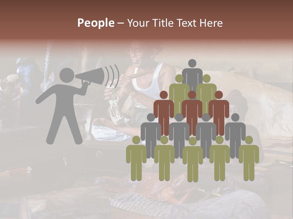 Handicraft Decoration Wood Engraving PowerPoint Template