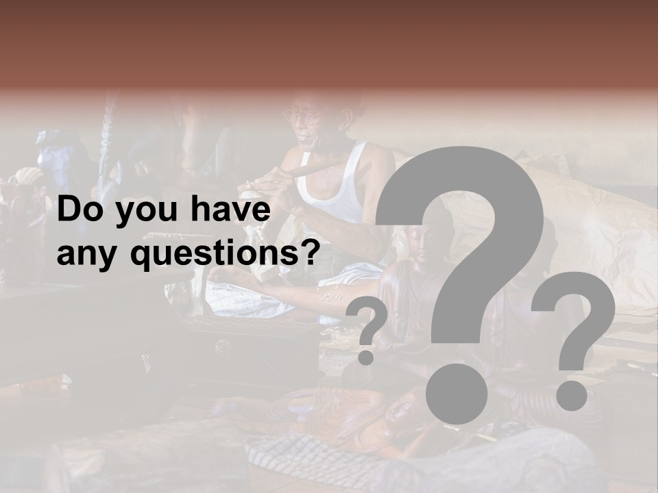 Handicraft Decoration Wood Engraving PowerPoint Template