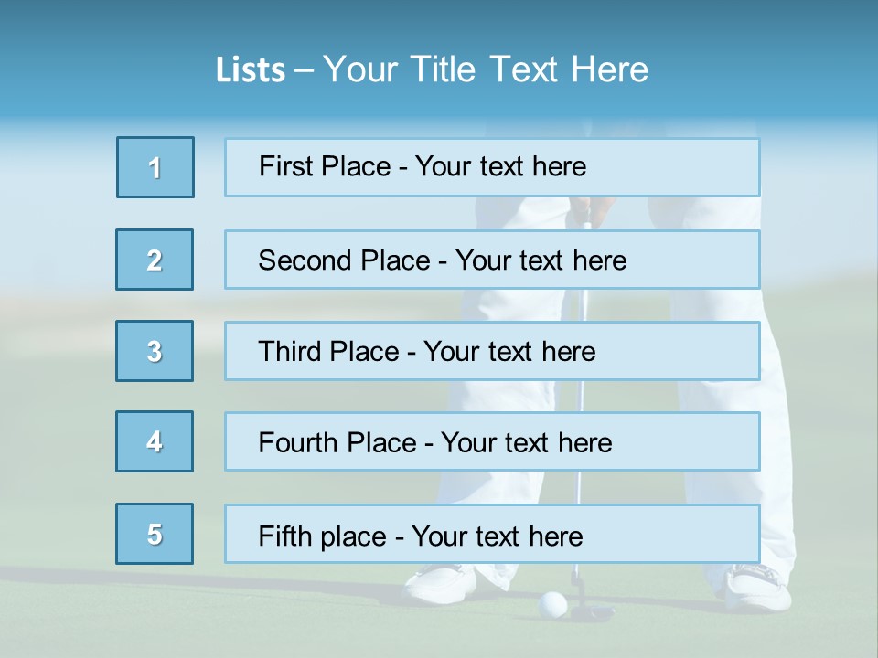 Tournament Young Leisure PowerPoint Template