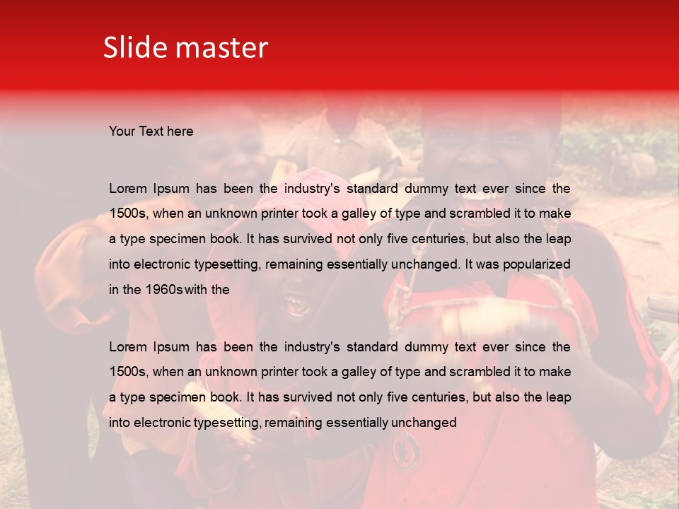 Black Mouth Open Kids PowerPoint Template